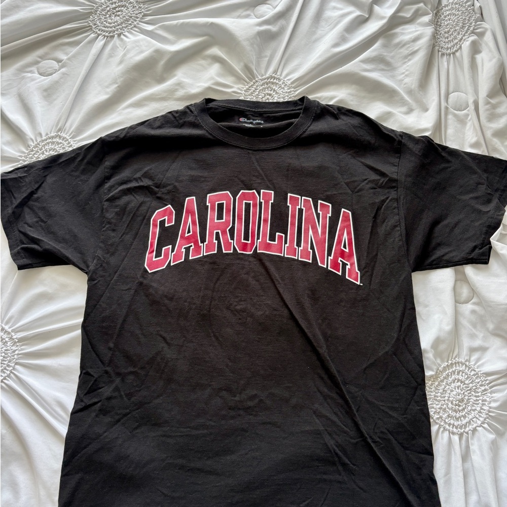 Champion Black and Red Varsity Tee